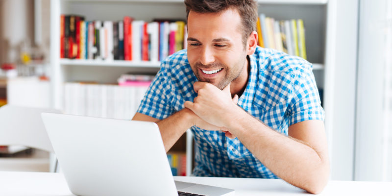 Student  in library